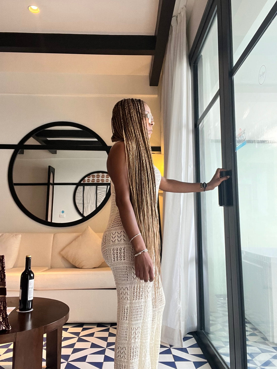 Cream Crochet One-Piece Jumpsuit