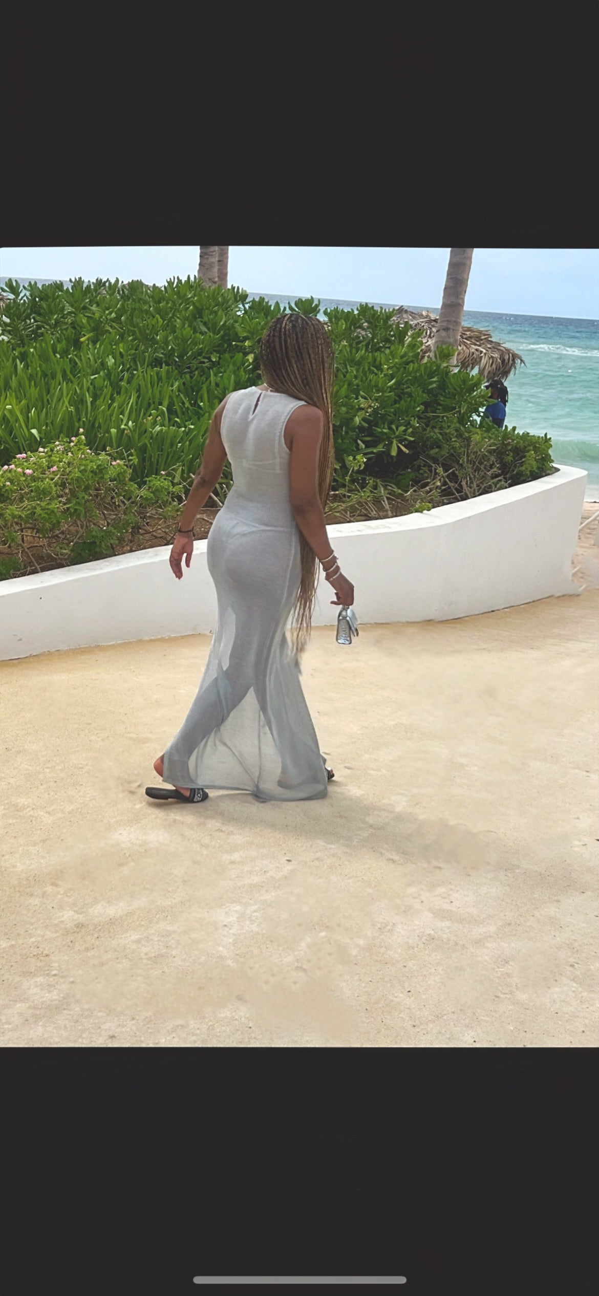 Metallic Silver Knit Dress Metallic Silver Knit Dress